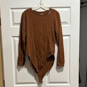 Old Navy Chocolate Long Sleeve Bodysuit